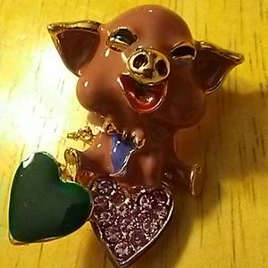 (nwt) betset piggy brooch